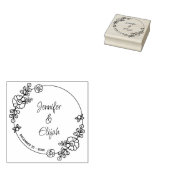 Moderne kalligrafie bruiloft rubberstempel (Gestempeld)