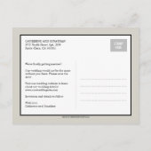 Moderne kalligrafie bruiloft save the date - Khaki Aankondigingskaart (Achterkant)