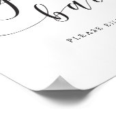 Moderne kalligrafie bruiloft sigaar bar teken poster (Hoek)