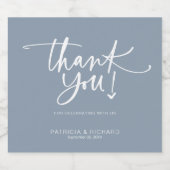 Moderne kalligrafie bruiloft sparkling wijnetiket (Enkel label)