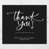 Moderne kalligrafie bruiloft sparkling wijnetiket (Enkel label)