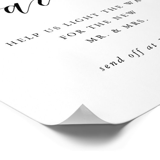 Moderne kalligrafie bruiloft sterretje Verstuur te Poster (Hoek)