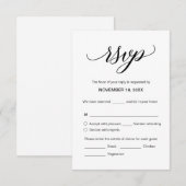 Moderne kalligrafie bruiloft uitnodiging RSVP kaar Informatiekaartje (Voorkant / Achterkant)