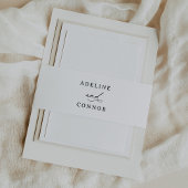 Moderne kalligrafie bruiloft uitnodigingen wikkel