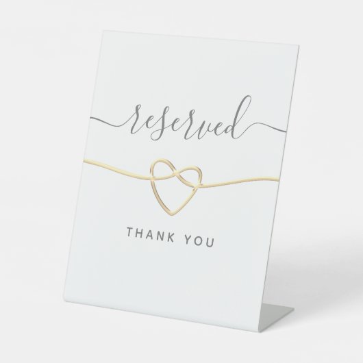 Moderne kalligrafie bruiloft voetafdruk reclamebord met voetstuk (Voorkant)