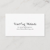 Moderne kalligrafie bruiloft website informatiekaartje (Voorkant)
