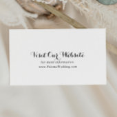 Moderne kalligrafie bruiloft website informatiekaartje