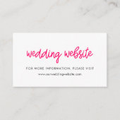 Moderne kalligrafie bruiloft website kaart (Voorkant)