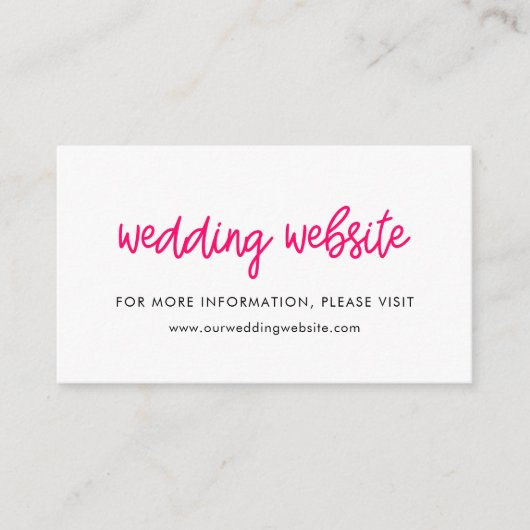 Moderne kalligrafie bruiloft website kaart (Voorkant)