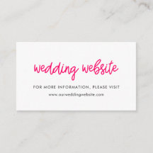 Moderne kalligrafie bruiloft website kaart