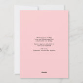 Moderne kalligrafie Bunny Ears Happy Easter Y Feestdagenkaart (Achterkant)