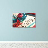 Moderne kalligrafie canvas afdruk (Insitu (Houten vloer))