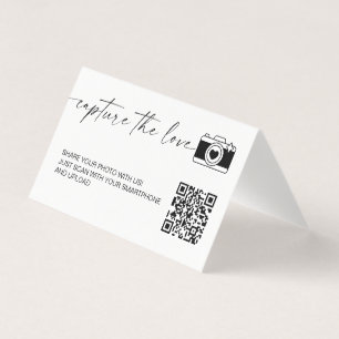 Moderne kalligrafie Capture The Love QR-code Kaart