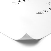 Moderne kalligrafie Chic Repetitie Diner Welkom Poster (Hoek)