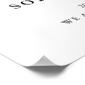 Moderne kalligrafie Chic Repetitie Diner Welkom Poster (Hoek)