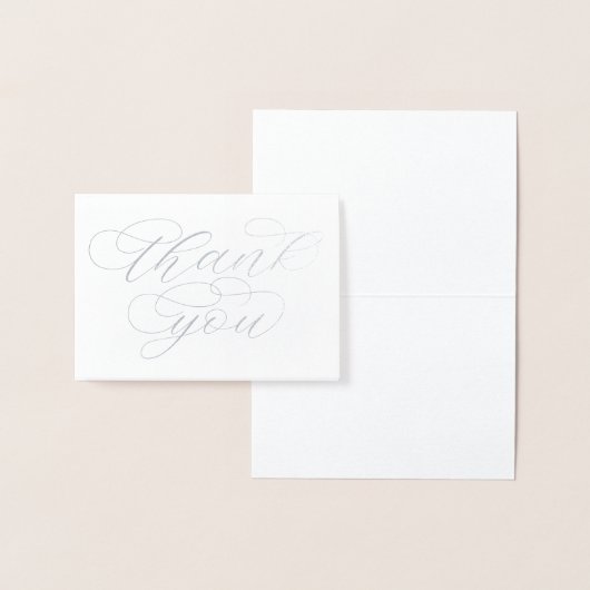 Moderne kalligrafie Dank u Folie Kaarten (Display)