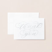 Moderne kalligrafie Dank u Folie Kaarten (Voorkant met envelop)