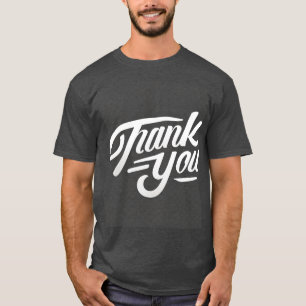 Moderne kalligrafie Dank u Mannen T-shirt