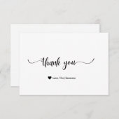 Moderne Kalligrafie dank u waarderingskaart Kaart (Voorkant / Achterkant)