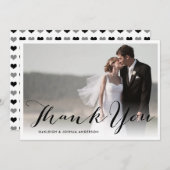 Moderne kalligrafie Dank u wel Bedankkaart (Voorkant / Achterkant)