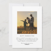 Moderne kalligrafie Dankbare Thanksgiving Feestdagenkaart (Achterkant)