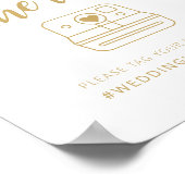 Moderne kalligrafie Deel de Hashtag Love Poster (Hoek)