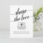 Moderne kalligrafie Deel de Liefde Hashtag Bord (Staand voorkant)