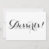 Moderne kalligrafie | Dessert Huwelijksbordkaart Kaart (Voorkant)