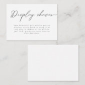 Moderne Kalligrafie Details Douche Informatiekaartje (Voorkant / Achterkant)