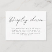 Moderne Kalligrafie Details Douche Informatiekaartje (Voorkant)