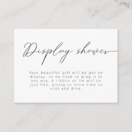 Moderne Kalligrafie Details Douche Informatiekaartje