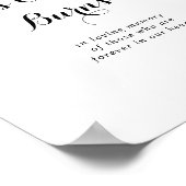 Moderne kalligrafie Deze kaars brandt bord Poster (Hoek)