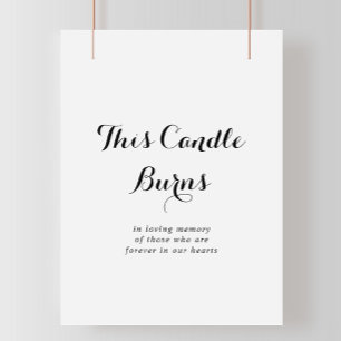 Moderne kalligrafie Deze kaars brandt bord Poster