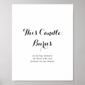 Moderne kalligrafie Deze kaars brandt het teken Poster (Voorkant)