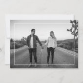 Moderne kalligrafie Donkergroen niet-foto Save The Date (Achterkant)