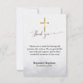 Moderne kalligrafie doop dank u kaart (Voorkant)