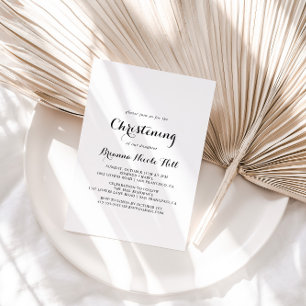 Moderne kalligrafie doopsel kaart