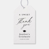 Moderne kalligrafie Een lieve dank u Afstuderen Cadeaulabel (Voorkant)