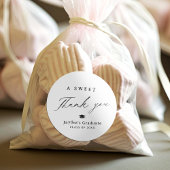 Moderne kalligrafie Een lieve dank u Afstuderen Ronde Sticker