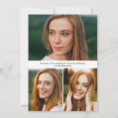 Moderne kalligrafie Eenvoudig 4 foto Afstuderen Aankondiging (Achterkant)