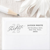 Moderne kalligrafie Eenvoudig Afstuderen Adres Etiket (Insitu)