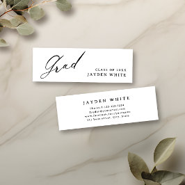 Moderne kalligrafie Eenvoudig Afstuderen Naam Kaar Contactkaartje