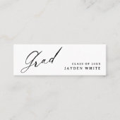Moderne kalligrafie Eenvoudig Afstuderen Naam Kaar Contactkaartje (Voorkant)