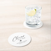 Moderne kalligrafie Eenvoudig juichen Afstuderen Ronde Kartonnen Onderzetter (Insitu)