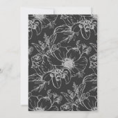 Moderne kalligrafie Eenvoudig zwart-wit huwelijk Kaart (Achterkant)