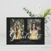Moderne kalligrafie Eenvoudige afbeelding 2 Afstud Kaart (Staand voorkant)