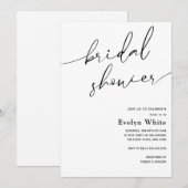 Moderne kalligrafie Eenvoudige bruids douche uitno Kaart (Voorkant / Achterkant)