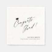 Moderne kalligrafie Eenvoudige felicitaties Afstud Servet (Voorkant)