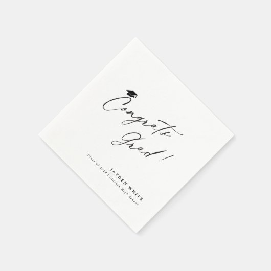 Moderne kalligrafie Eenvoudige felicitaties Afstud Servet (Hoek)