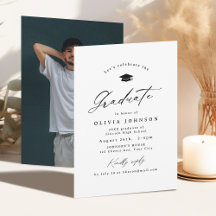 Moderne kalligrafie Eenvoudige foto Afstuderen